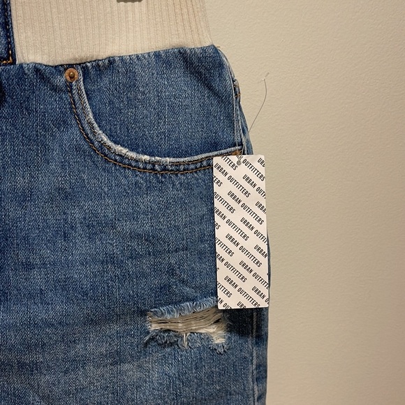 NWT BDG Urban Outfitters Distressed Denim Drawstring Skirt Y2K 90s - Picture 3 of 9